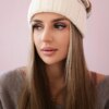 Women's cap Feba K330 ecru+blue