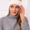 Women's cap Feba K330 ecru+neon green