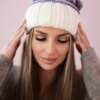 Women's cap Feba K330 ecru+purple