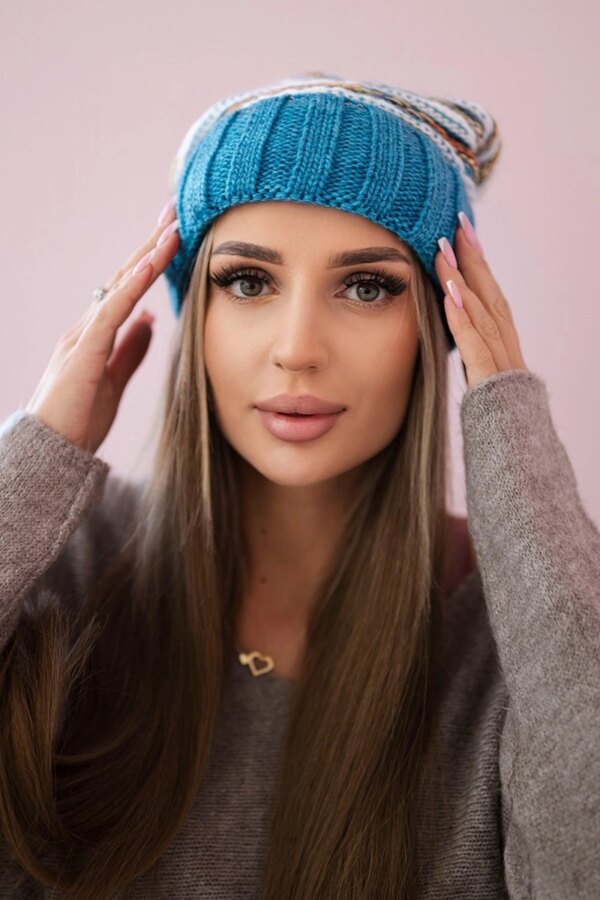 Women's cap Feba K330 turquoise