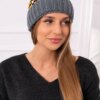Women's cap Iris K348 dark gray+yellow