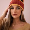 Women's cap Kinga K297 foxy + mustard + black