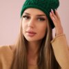 Women's cap Leaves K245 green