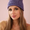 Women's cap Leaves K245 purple