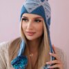 Women's cap with long ears Eunika K322 jeans