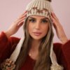 Women's cap with long ears Nadia K321 beige