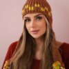 Women's cap with long ears Nadia K321 camel