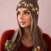 Women's cap with long ears Nadia K321 cappuccino