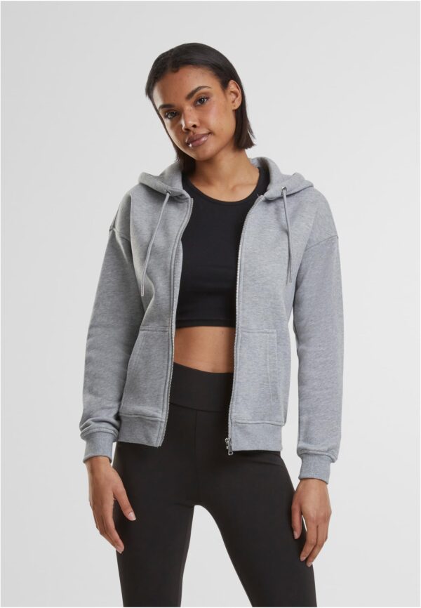 Women's classic gray zippered hood
