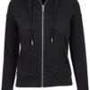 Women's classic zip-up hoodie in black