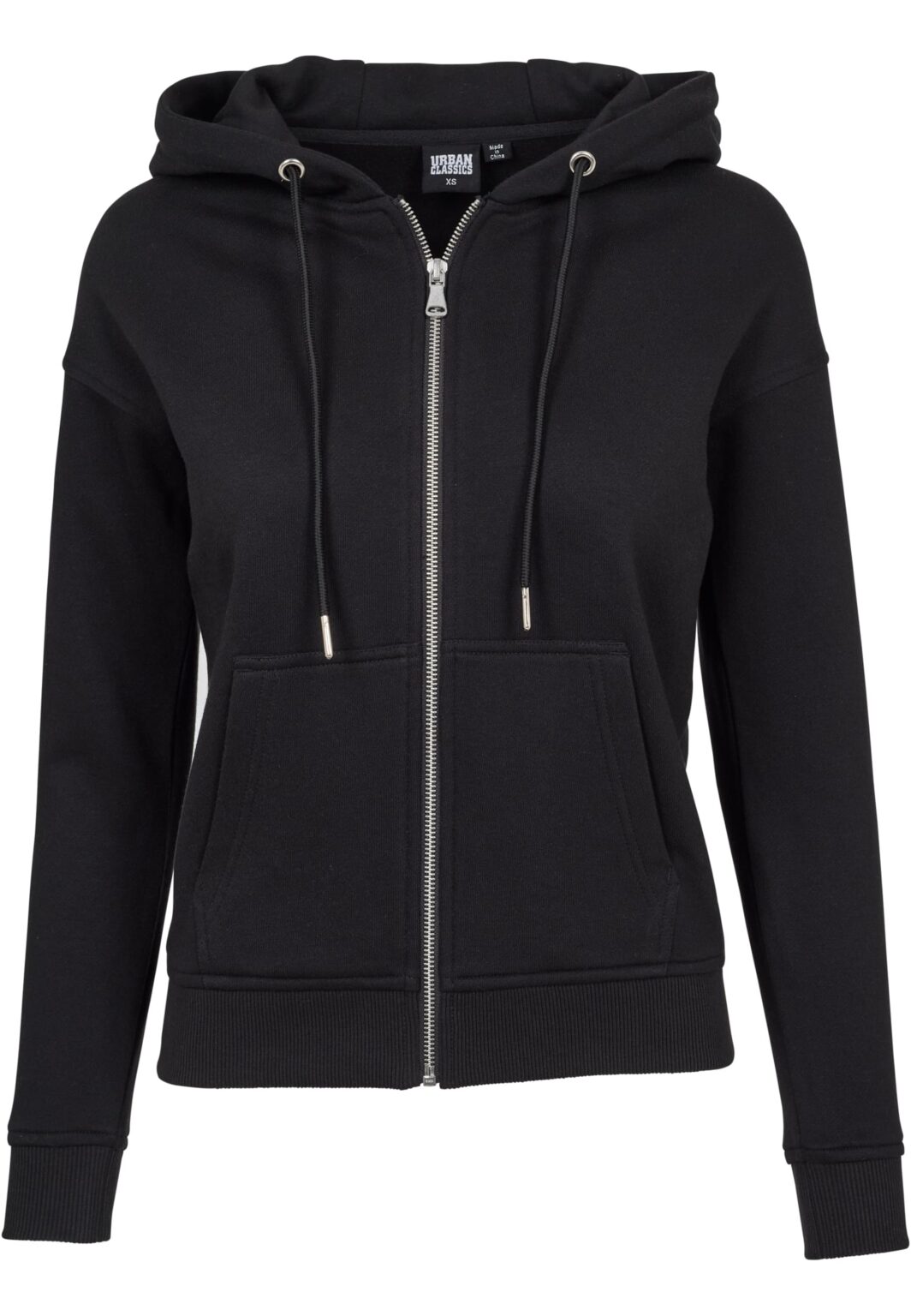 Women's classic zip-up hoodie in black