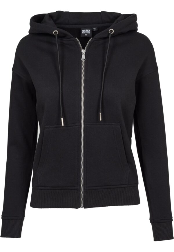 Women's classic zip-up hoodie in black