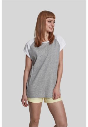 Women's contrasting raglan t-shirt gray/white Women's contrasting raglan t-shirt gray/white