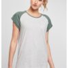 Women's contrasting raglan t-shirt light gray/pale