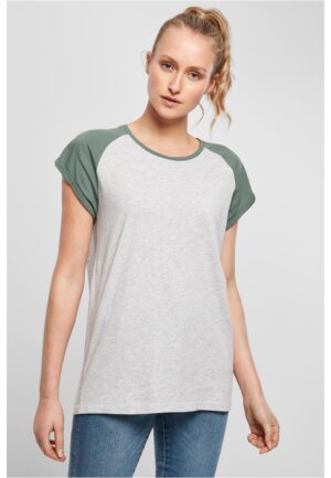 Women's contrasting raglan t-shirt light gray/pale Women's contrasting raglan t-shirt light gray/pale