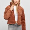Women's corduroy jacket made of caramel