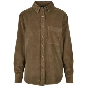 Women's corduroy oversized shirt olive
