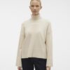Women's cream turtleneck AWARE by VERO MODA Gisela - Women