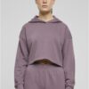 Women's cropped hoodie Terry Hoodie purple