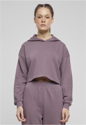 Women's cropped hoodie Terry Hoodie purple Women's cropped hoodie Terry Hoodie purple