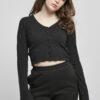 Women's cropped sweater - black