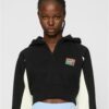Women's cropped sweatshirt Dangerous DNGRS Hoody Wallart black