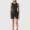 Women's cycling shorts with 4F gel liner - black