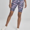 Women's cycling shorts with darkshadow/pink tie