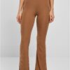 Women's dark taupe leggings with a high waist