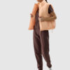 Women's down vest with 4F synthetic down filling - orange