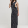 Women's dress of random cut with back cut black