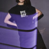 Women's dress with extended shoulder Bye Boy black