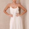 Women's dress with straps - light beige