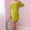 Women's dress with ties on the sleeves - kiwi