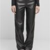 Women's faux leather pants black