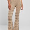 Women's flared crochet leggings made of soft seagrass