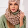 Women's fleece set 4 Pory Roku K263 camel+white