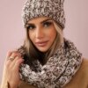 Women's fleece set Merry K202 brown + ecru