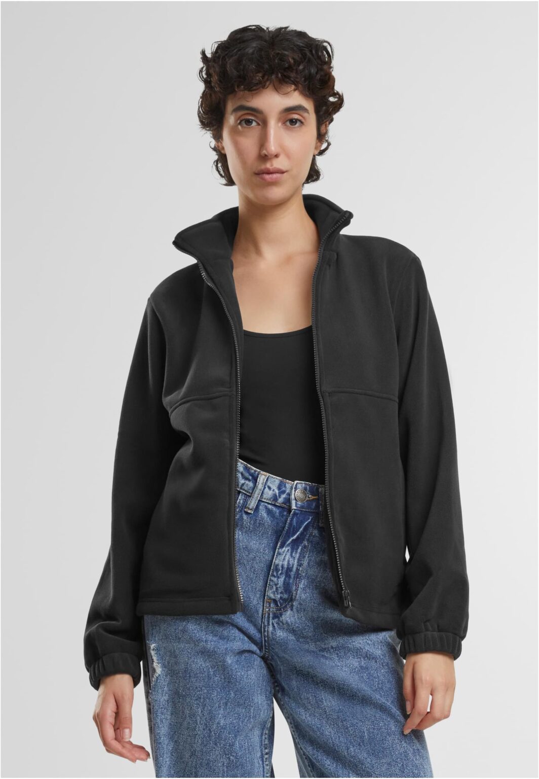 Women's fleece sweatshirt Double black