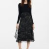 Women's floral dress Desigual Dark Pensee Lacroix - Women's