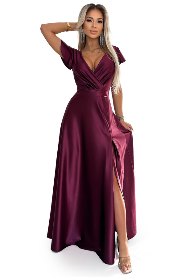 Women's glittery long dress with Numoco neckline