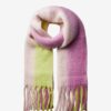 Women's green-pink scarf Pieces Jocelynn - Women