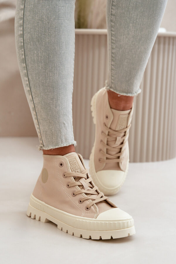 Women's high-ankle sneakers Big Star Beige