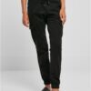 Women's high-waisted cargo jogging pants - black