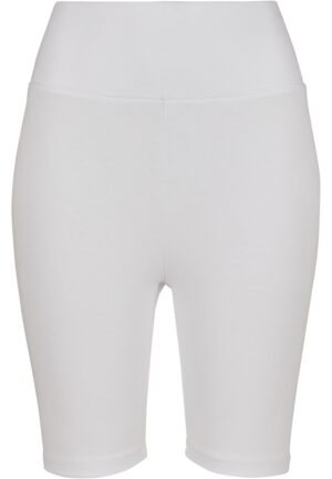 Women's high-waisted cycling shorts white