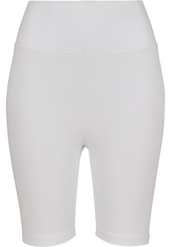 Women's high-waisted cycling shorts white