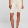 Women's high-waisted cycling shorts whitesand