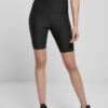 Women's high-waisted cycling shorts with lace trim black