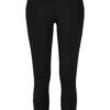 Women's high-waisted shiny stripe leggings black/black