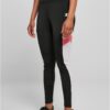 Women's high-waisted starter sports leggings blk/wht/pnkgrpfrt